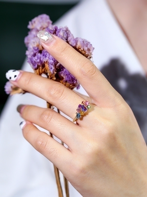 Anillo y Dije Multicolor
