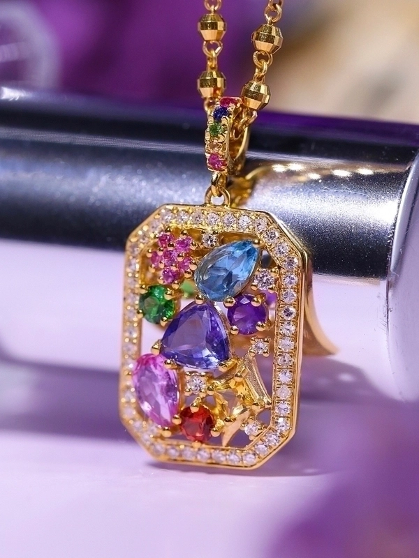 Anillo y Dije Multicolor